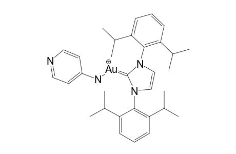 [1,3-BIS-(2,6-DIISOPROPYLPHENYL)-IMIDAZOL-2-YLIDENE]-(PYRIDIN-4-YLAMINO)-GOLD-COMPLEX