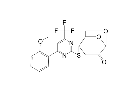 2-[[4-(2-methoxyphenyl)-6-(trifluoromethyl)-2-pyrimidinyl]thio]-6,8-dioxabicyclo[3.2.1]octan-4-one