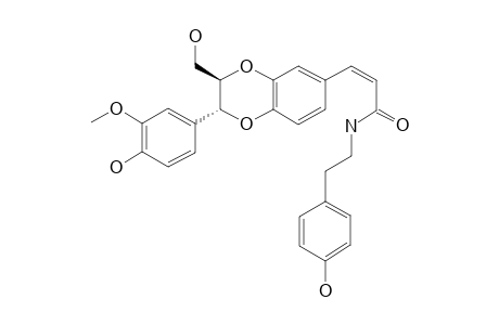 (Z)-3-{(2,3-TRANS)-2-(4-HYDROXY-3-METHOXYPHENYL)-3-HYDROXYMETHYL-2,3-DIHYDROBENZO-[B]-[1.4]-DIOXIN-6-YL}-N-(4-HYDROXYPHENYLETHYL)-ACRYLAMIDE