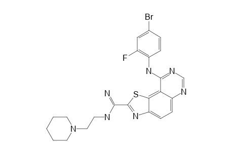 9-(4-BROMO-2-FLUOROPHENYLAMINO)-N-[2-(PIPERIDIN-1-YL)-ETHYL]-THIAZOLO-[5,4-F]-QUINAZOLINE-2-CARBOXIMIDAMIDE