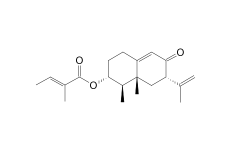 #3;3-ALPHA-TIGLOYLOXY-EREMOPHIL-9,11-DIEN-8-ONE;(1R,2R,7R,8AR)-1,2,3,4,6,7,8,8A-OCTAHYDRO-1,8A-DIMETHYL-7-(1-METHYLETHENYL)-6-OXO-2-NAPHTHALENYL-(E)-2-METHYL-2