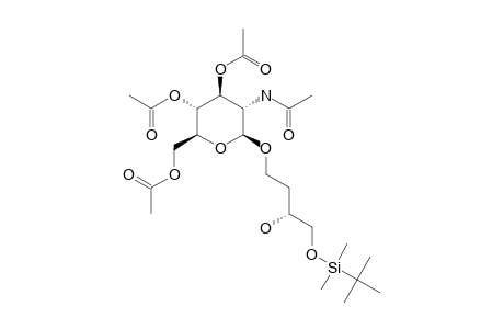 (3'S)-4'-TERT.-BUTYLDIMETHYLSILYLOXY-3'-HYDROXYBUTYL-3,4,6-TRI-O-ACETYL-2-ACETYLAMINO-2-DEOXY-BETA-D-GLUCOSIDE
