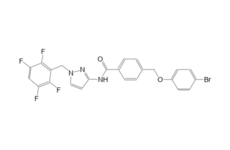 4-[(4-bromophenoxy)methyl]-N-[1-(2,3,5,6-tetrafluorobenzyl)-1H-pyrazol-3-yl]benzamide