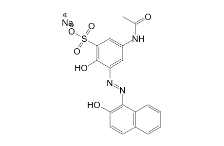 Sodium 5-(acetylamino)-2-hydroxy-3-[(2-hydroxy-1-naphthyl)diazenyl]benzenesulfonate