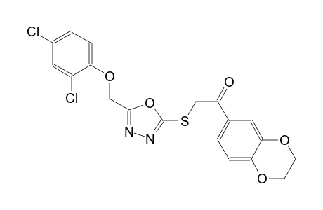 2-({5-[(2,4-dichlorophenoxy)methyl]-1,3,4-oxadiazol-2-yl}sulfanyl)-1-(2,3-dihydro-1,4-benzodioxin-6-yl)ethanone