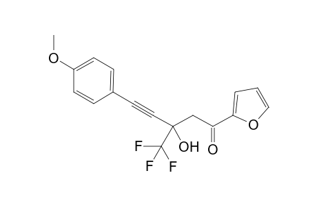 1-(Furan-2-yl)-3-hydroxy-5-(4-methoxyphenyl)-3-(trifluoromethyl)pent-4-yn-1-one