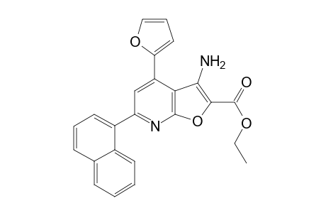 Ethyl-3-amino-4-(furan-2-yl)-6-(naphthalen-1-yl)furo[2,3-b]-pyridine-2-carboxylate