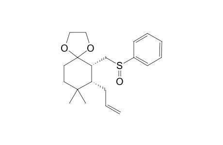 (+-)-(2.XI.)-3c-allyl-2r-[(.XI.)-benzenesulfinylmethyl]-4,4-dimethyl-cyclohexanone ethane-1,2-diyl acetal