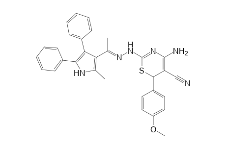 anti-2-[2-{1-(2-Methyl-4,5-diphenyl-1H-pyrrol-3-yl)ethylidene}hydrazino]-4-amino-6-(4-methoxyphenyl)-6H-1,3-thiazine-5-carbonitrile