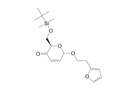 2'-(FURAN-2''-YL)-ETHYL-6-O-(TERT.-BUTYLDIMETHYLSILYL)-2,3-DIDEOXY-ALPHA-D-GLYCERO-HEX-2-ENOPYRANOSID-4-ULOSE