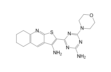 2-(4-amino-6-morpholin-4-yl-1,3,5-triazin-2-yl)-5,6,7,8-tetrahydrothieno[2,3-b]quinolin-3-amine