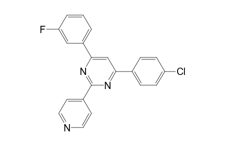 Pyrimidine, 4-(4-chlorophenyl)-6-(3-fluorophenyl)-2-(4-pyridinyl)-
