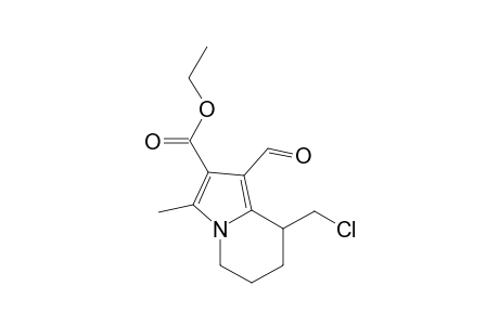 Ethyl 8-(chloromethyl)-1-formyl-5,6,7,8-tetrahydro-3-methylindolizine-2-carboxylate