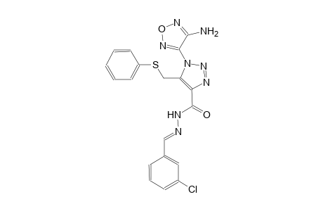 1-(4-amino-1,2,5-oxadiazol-3-yl)-N'-[(E)-(3-chlorophenyl)methylidene]-5-[(phenylsulfanyl)methyl]-1H-1,2,3-triazole-4-carbohydrazide