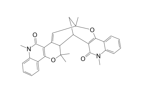 PARAENSIDIMERIN-G;((6A-ALPHA,7-BETA,15-BETA)-(+/-)-6,6,9,15,18-PENTAMETHYL-6,6A,7,9,15,18-HEXAHYDRO-7,15-METHANO-8H,17H-QUINOPYRANO-OXINOQUINOLINE-8,17-DIONE