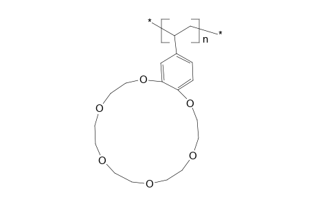 Poly(2,3-4'-vinylbenzo-1,4,7,10,13,16-hexaoxacyclooctadec-2-ene)