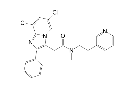 2-[6',8'-Dichloro-2'-phenylimidazo[1,2-a]pyridin-3'-yl]-N-methyl-[(2"-pyridin-3"-yl)ethyl]-acetamide