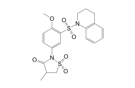 3-isothiazolidinone, 2-[3-[(3,4-dihydro-1(2H)-quinolinyl)sulfonyl]-4-methoxyphenyl]-4-methyl-, 1,1-dioxide