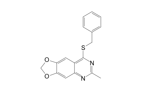 1,3-Dioxolo[4,5-g]quinazoline, 6-methyl-8-[(phenylmethyl)thio]-