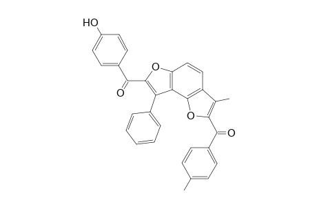 2-(4-methylbenzoyl)-3-methyl-8-phenyl-7-(4-hydroxybenzoyl)furo[2,3-e][1]benzofuran