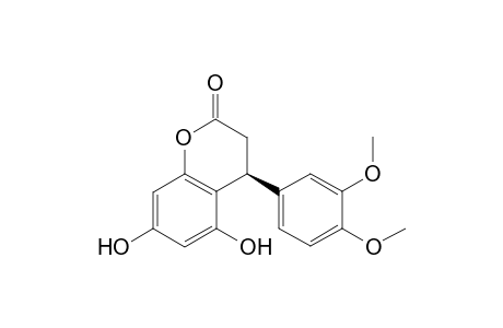 (4S)-4-(3,4-Dimethoxyphenyl)-5,7-dihydroxy-chroman-2-one