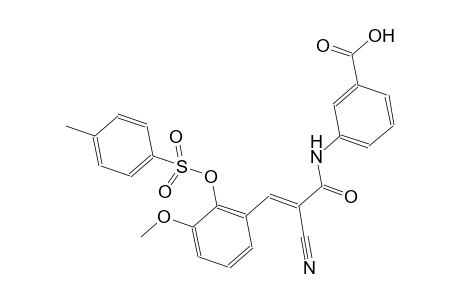 3-{[(2E)-2-cyano-3-(3-methoxy-2-{[(4-methylphenyl)sulfonyl]oxy}phenyl)-2-propenoyl]amino}benzoic acid