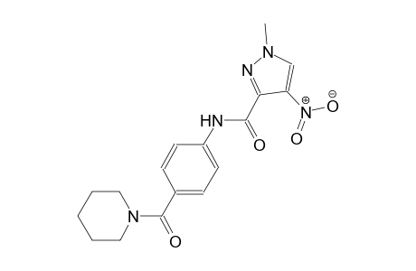 1-methyl-4-nitro-N-[4-(1-piperidinylcarbonyl)phenyl]-1H-pyrazole-3-carboxamide