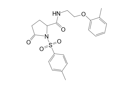 2-Pyrrolidinecarboxamide, N-[2-(2-methylphenoxy)ethyl]-1-[(4-methylphenyl)sulfonyl]-5-oxo-