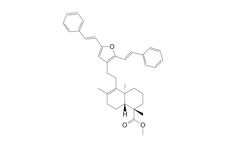 Methyl (1S,4aS,8aR)-5-(2-{2,5-bis[(E)-styryl]-furan-3-yl}ethyl)-1,4a,6-trimethyl-1,2,3,4,4a,7,8,8aoctahydronaphthalene-1-carboxylate