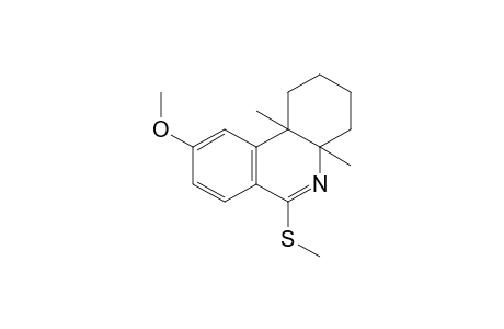 9-Methoxy-4a,10b-dimethyl-6-(methylthio)-1,2,3,4,4a,10b-hexahydrophenanthridine