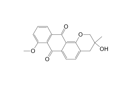 2H-Anthra[1,2-b]pyran-7,12-dione, 3,4-dihydro-3-hydroxy-8-methoxy-3-methyl-