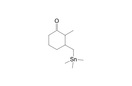 3-[(Trimethylstannyl)methyl]-2-methylcyclohexanone