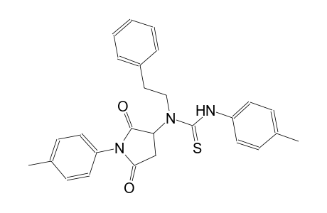 N'-(4-methylphenyl)-N-[1-(4-methylphenyl)-2,5-dioxo-3-pyrrolidinyl]-N-(2-phenylethyl)thiourea