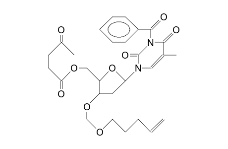 5'-O-Levulinoyl-3'-O-(4-pentenyloxymethyl)-N3-benzoyl-thymidine