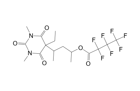 Butanoic acid, heptafluoro-, 3-(5-ethylhexahydro-1,3-dimethyl-2,4,6-trioxo-5-pyrimidinyl)-1-methylbutyl ester