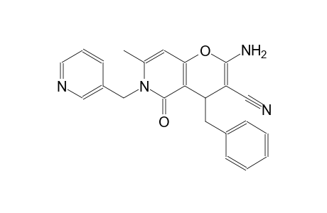 2-amino-4-benzyl-7-methyl-5-oxo-6-(3-pyridinylmethyl)-5,6-dihydro-4H-pyrano[3,2-c]pyridine-3-carbonitrile