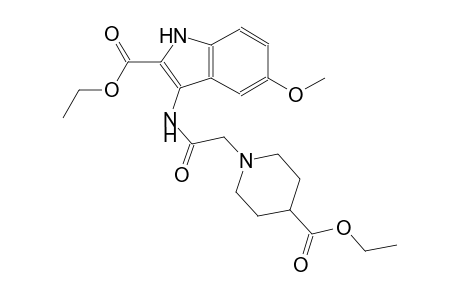 ethyl 3-({[4-(ethoxycarbonyl)-1-piperidinyl]acetyl}amino)-5-methoxy-1H-indole-2-carboxylate