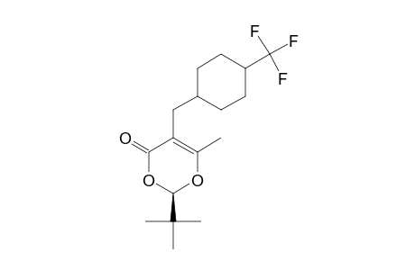 (2R)-2-TERT.-BUTYL-5-(4'-TRIFLUOROMETHYLCYCLOHEXYL-METHYL)-6-METHYL-4H-1,3-DIOXIN-4-ONE