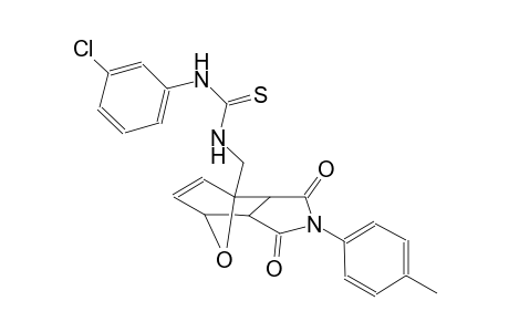 1-(3-chlorophenyl)-3-{[4-(4-methylphenyl)-3,5-dioxo-10-oxa-4-azatricyclo[5.2.1.0²,⁶]dec-8-en-1-yl]methyl}thiourea