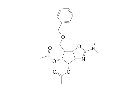 (+-)-5R,6S-Bisacetoxy-2-dimethylamino-4S-[(benzyloxy)methyl]cyclopentano[4,3-d]-3aS,6aS-oxazolidine
