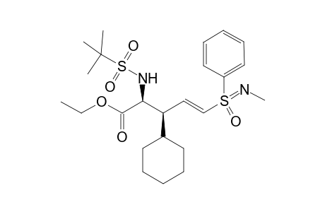 Ethyl 5-[N-methyl-S-(phenylsulfonyl)imidoyl]-3-cyclohexyl-2-[2'-methylpropane-2'-sulfonylamino]-pent-4-enoate