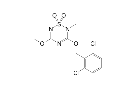 2H-1,2,4,6-Thiatriazine, 3-[(2,6-dichlorophenyl)methoxy]-5-methoxy-2-methyl-, 1,1-dioxide