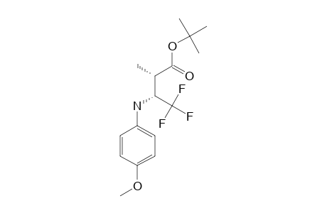 TERT.-BUTYL-(2R*,3R*)-4,4,4-TRIFLUORO-3-(4-METHOXYANILINO)-2-METHYLBUTANOATE