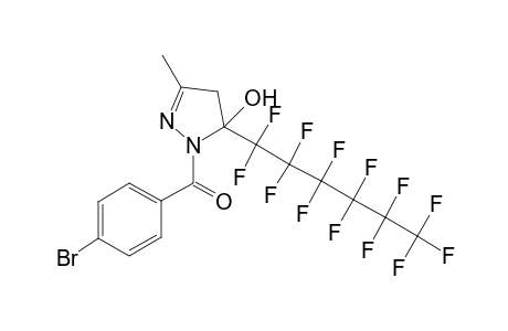 (4-bromo-phenyl)-(5-hydroxy-3-methyl-5-tridecafluorohexyl-4,5-dihydro-pyrazol-1-yl)-methanone