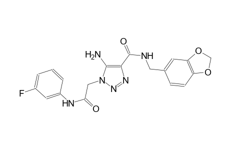 5-amino-N-(1,3-benzodioxol-5-ylmethyl)-1-[2-(3-fluoroanilino)-2-oxoethyl]-1H-1,2,3-triazole-4-carboxamide