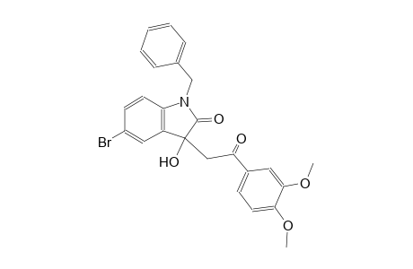 2H-indol-2-one, 5-bromo-3-[2-(3,4-dimethoxyphenyl)-2-oxoethyl]-1,3-dihydro-3-hydroxy-1-(phenylmethyl)-