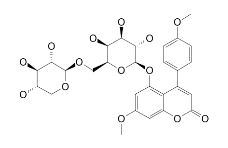 5-O-[BETA-D-XYLOPYRANOSYL]-7,4'-DIMETHOXY-4-PHENYLCOUMARIN
