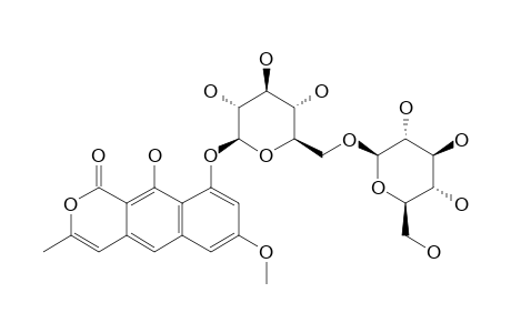 CASSIASIDE-C;TORALACTONE-9-O-BETA-D-GLUCOPYRANOSYL-(1->6)-O-BETA-D-GLUCOPYRANOSIDE