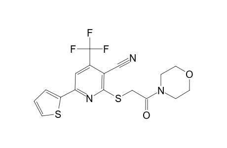 2-(2-morpholin-4-yl-2-oxidanylidene-ethyl)sulfanyl-6-thiophen-2-yl-4-(trifluoromethyl)pyridine-3-carbonitrile