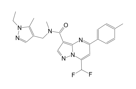 7-(difluoromethyl)-N-[(1-ethyl-5-methyl-1H-pyrazol-4-yl)methyl]-N-methyl-5-(4-methylphenyl)pyrazolo[1,5-a]pyrimidine-3-carboxamide